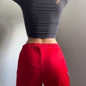 Red Adidas Tracksuit Pants